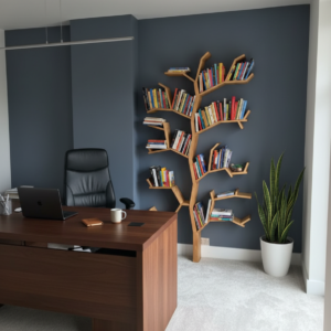 medžio lentyna knygoms